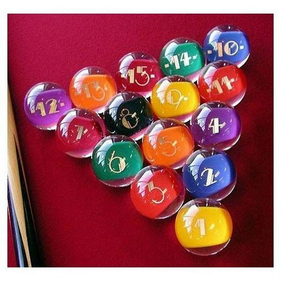 American Made, EPCO Clear-Rocco Style Billiard or Pool Set, with 4.2oz, 2.25" diam balls
