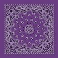 thumbnail image 1 of American Made Grape/Plum Western Paisley Bandana - Single Piece 22x22, 1 of 3