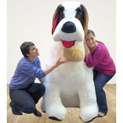 American Made Huge Stuffed Saint Bernard 60 Inches Soft 5 Foot Big Plush Dog New