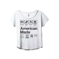thumbnail image 1 of American Made Women's Fashion Slouchy Dolman T-Shirt Tee Heather White 2X-Large, 1 of 3