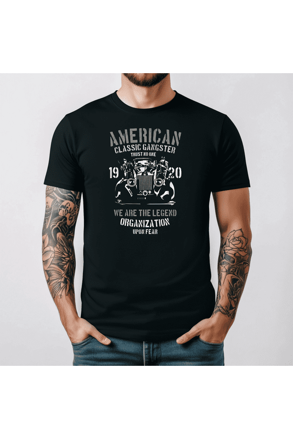 American Mafia Gangster Organization 1920s Mobster Graphic Tee V17851,for unisex up to 3XL