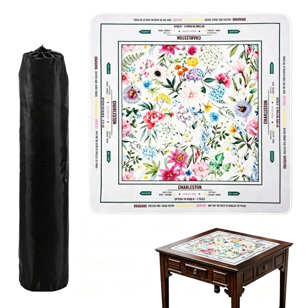 American Mahjong Mat for Table, Premium Silicone Noise Reduction Game ...