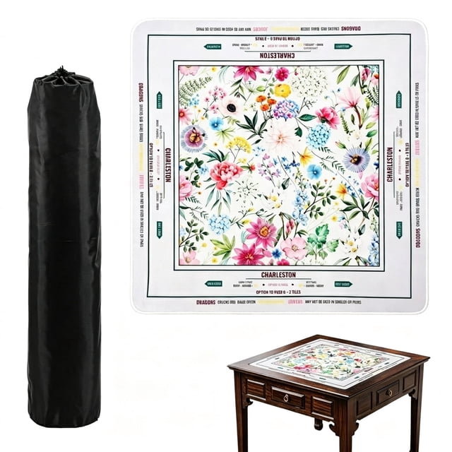 American Mahjong Mat for Table, Premium Silicone Noise Reduction Game ...