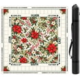 thumbnail image 1 of American Mahjong Mat with Rules, Christmas Hummingbird Poinsettia Design, 31.5 x 31.5 Inch, Non-Slip Waterproof Mahjong Table Mat with Carry Bag, 1 of 9