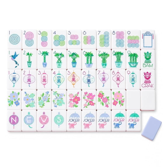 American Mahjong Set, 160 Pcs 4-Layer Premium Acrylic Mahjong Tiles, Portable Table Game for Home Travel Parties & Adult Social Events