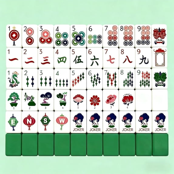 American Mahjong Set with 160 Tiles & Blue Portable Case - 1.2 Inch 4-Layer Engraved Acrylic Tiles for Beginners & Pros, Complete Game Set with Dice, Perfect for Game Night
