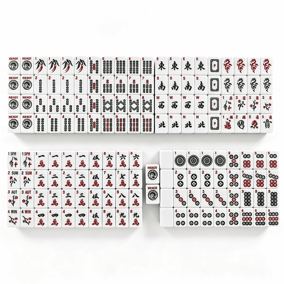 American Mahjong Set 166 Premium Tiles Complete Game Set for Family Club Game Night