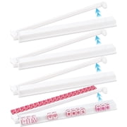 American Mahjong Tile Rack and Pusher Set - 4 Acrylic Racks with Pushers White