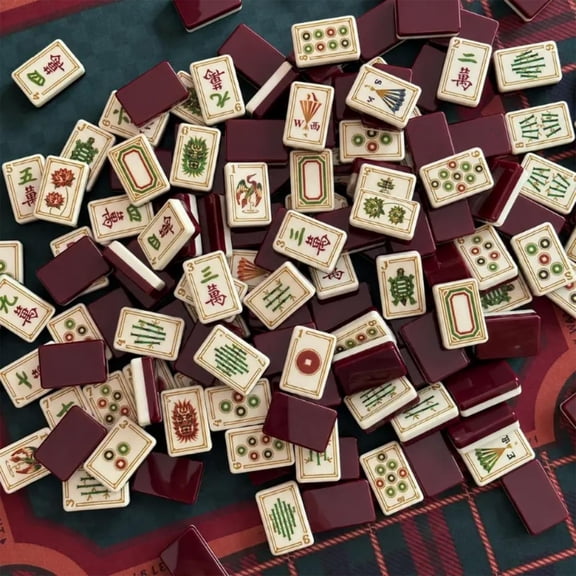 American Mahjong Tile Set , 160 Acrylic Engraved Tiles with Mahjong Tiles Bag