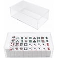 American Mahjong Tile Storage Box, Clear Acrylic Pull Out Drawer Case ...