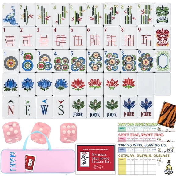 American Mahjong Tiles, American Mahjong Set, for Game Nights & Travel, Home Entertainment