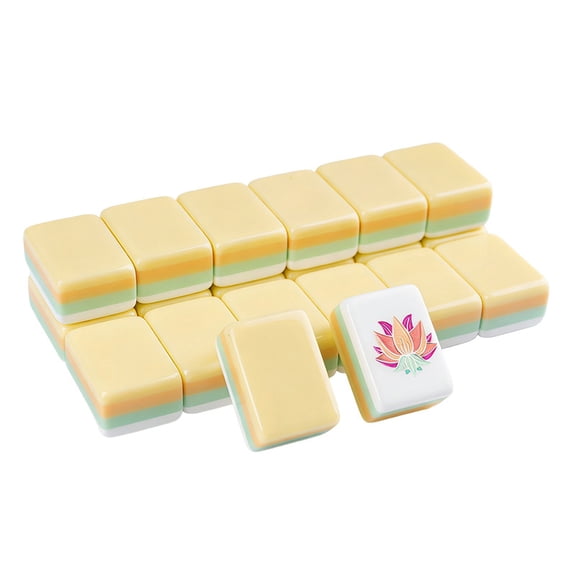 American Mahjong Tiles Set with Soft Case Premium Ivory-Colored Tiles with Engraved & Printed Designs for Mahjong Enthusiasts