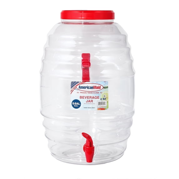 American Maid 5-Gallon Vitrolero Red Beverage Dispenser