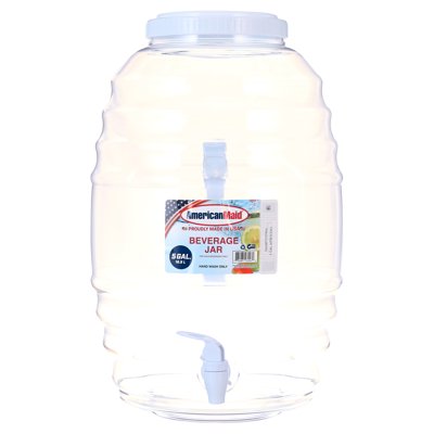 American Maid 5 Gallon Vitrolero White Beverage Dispenser