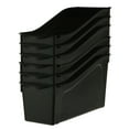 American Maid Black Plastic Interlocking Book and Magazine Storage Bins