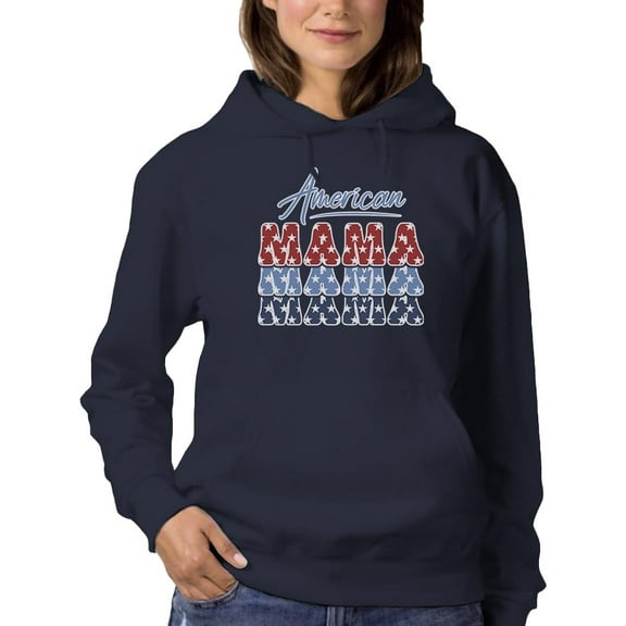 American Mama Banner Hoodie Women -Image by Shutterstock, Female 3X-Large