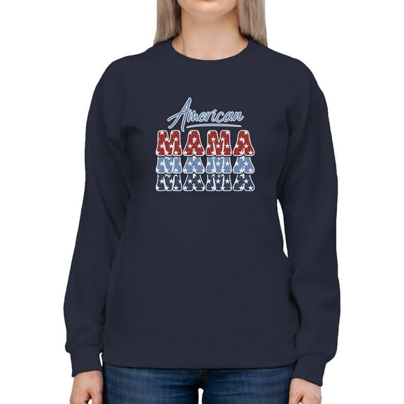 American Mama Banner Sweatshirt Women -Image by Shutterstock, Female 3X-Large
