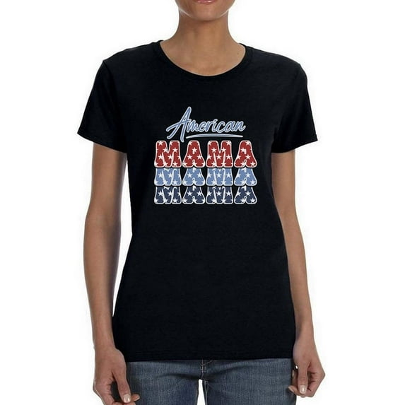 American Mama Banner T-Shirt Women -Image by Shutterstock, Female 3X-Large