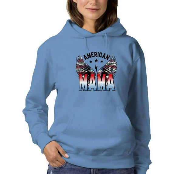 American Mama Oldschool Hoodie Women -Image by Shutterstock, Female 4X-Large