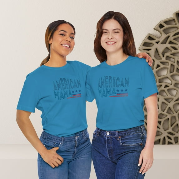 American Mama Short Sleeve Tee, Mama T-shirts, Women T-shirts, Mom T-shirts