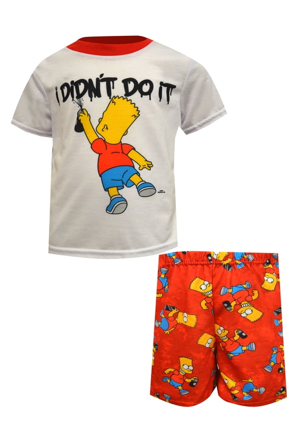 INC Boys Bart Simpson I Didn't Do It Pajamas (6)