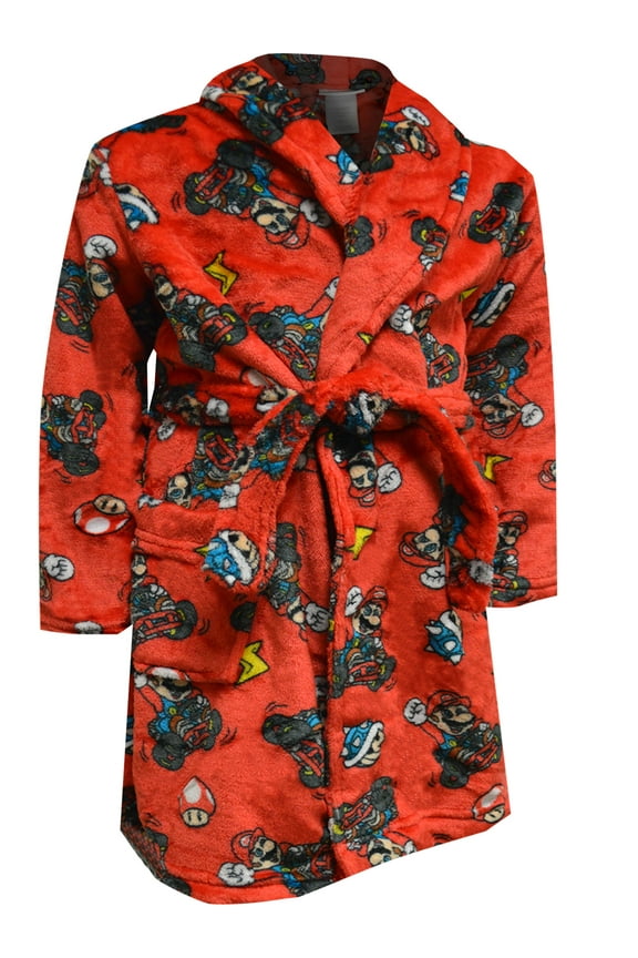INC Boys Mariokart Super Mario Red Plush Robe (4)