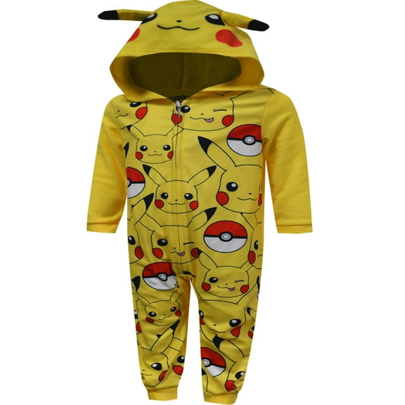 American Marketing Enterprises INC Boys Pokemon Pikachu Hooded Blanket Sleeper Pajama (6)