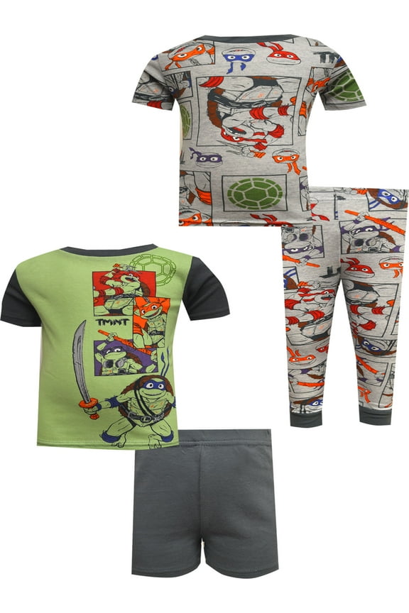 INC Boys Teenage Mutant Ninja 4 Piece Cotton Pajama Set (10)