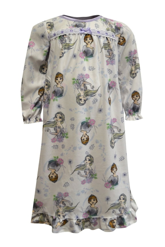 INC Girls Disney Frozen Anna and Elsa Traditional Flannel Toddler Nightgown (2T)