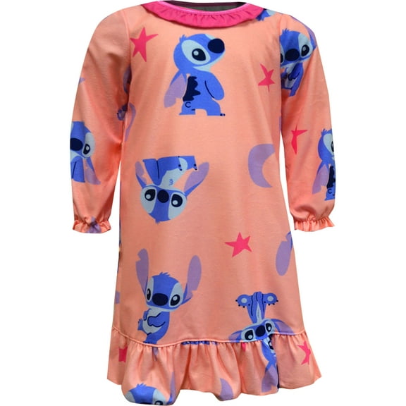 American Marketing Enterprises INC Girls Disney Lilo and Stitch Traditional Flannel Nightgown (4)