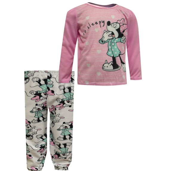 American Marketing Enterprises INC Girls Disney Minnie Mouse So Sleepy Toddler Pajamas (2T)