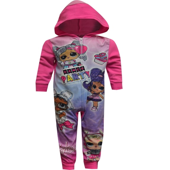 American Marketing Enterprises INC Girls LOL Surprise Dance Party Blanket Sleeper One Piece Pajama (8)
