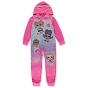 L.O.L. SURPRISE! American Marketing Enterprises INC Girls' LOL Surprise Dance Party Blanket Sleeper Onesie Pajama (10)