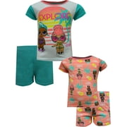American Marketing Enterprises INC Girls LOL Surprise Vacation Mode 4 Piece Cotton Shortie Pajamas (6)