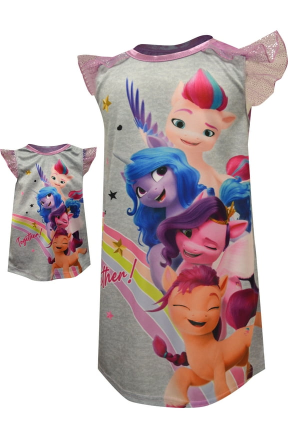 INC Girls My Little Pony Toddler Nightgown with Matching Doll Gown (4T)