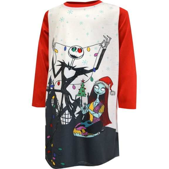 American Marketing Enterprises INC Girls Nightmare Before Christmas Jack and Sally Decorating Girls Nightgown