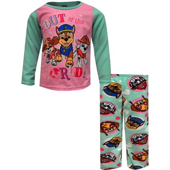 American Marketing Enterprises INC Girls Paw Patrol Out of this World Fleece Toddler Pajamas (2T)