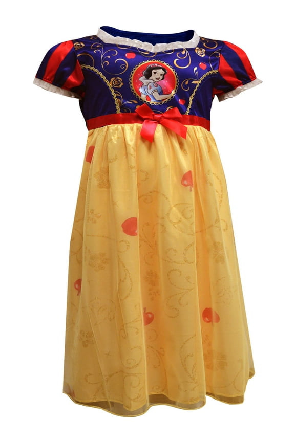 Disney Presses 873791-toddler3t Snow White Toddlers Fantasy Gown Pajamas for Girls, Blue & Yellow - Toddler 3T