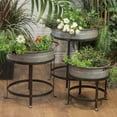 thumbnail image 1 of American Mercantile 3 Piece Metal Outdoor Planter Set, 1 of 3