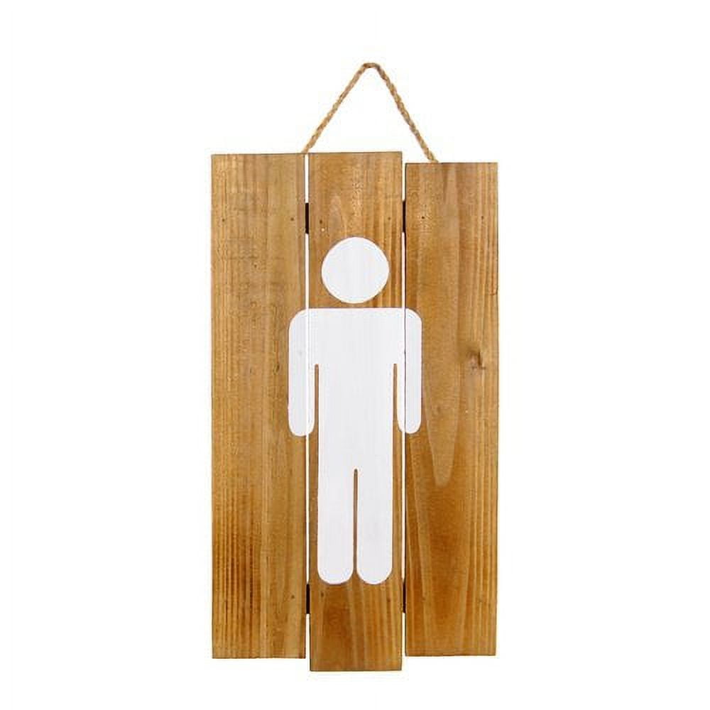 American Mercantile Hanging Wooden Bathroom Sign Wall Decor