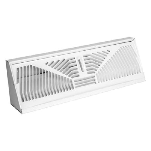 American Metal 3018W18 18" White Perimeter Baseboard Duct Diffuser - Quantity of 8
