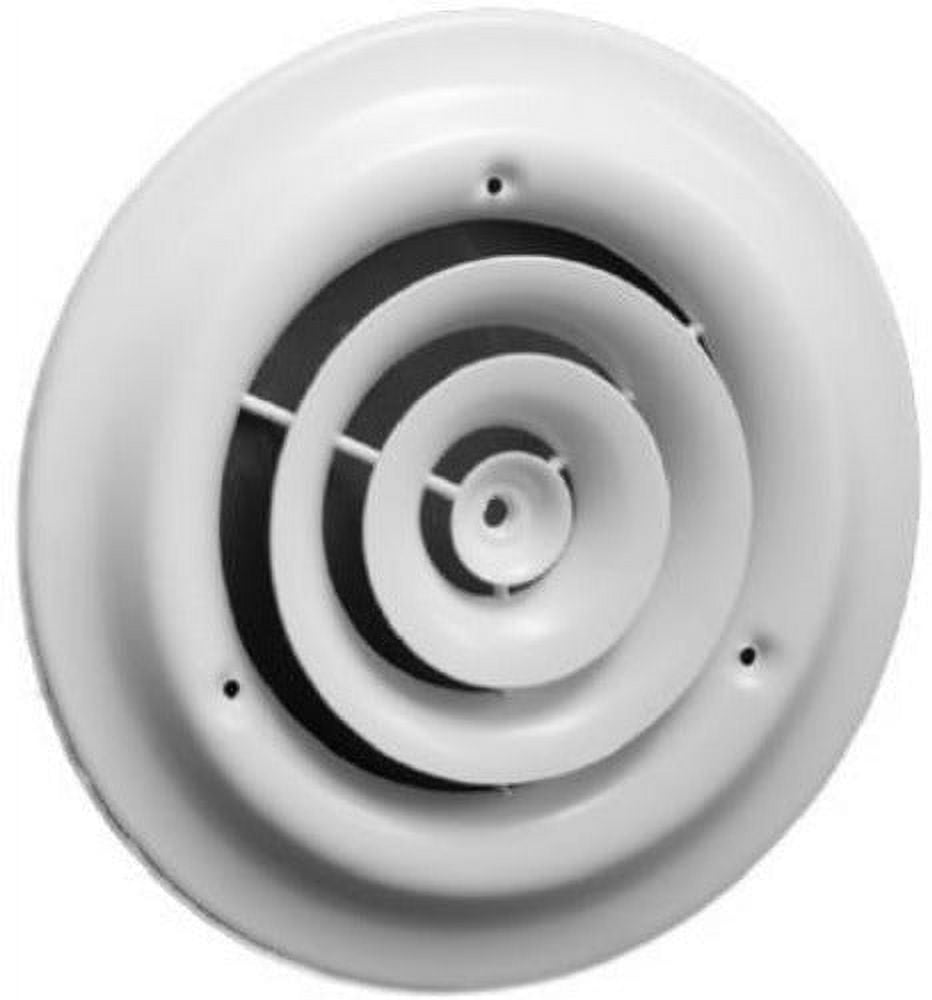 American Metal Products 1500W6 6" White Round Steel Ceiling Vent / Diffuser - Quantity of 10