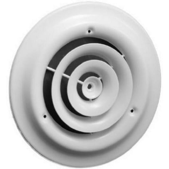 American Metal Products 1500W6 6" White Round Steel Ceiling Vent / Diffuser - Quantity of 10