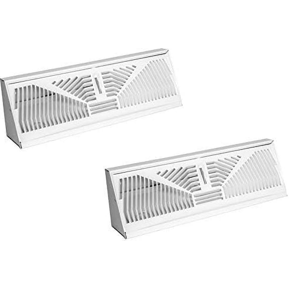 American Metal Products 3015W15 15" White Baseboard Diffuser - Quantity 2