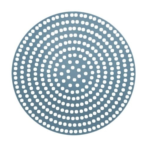 14" Round Perforated Aluminum Pizza Baking Disk