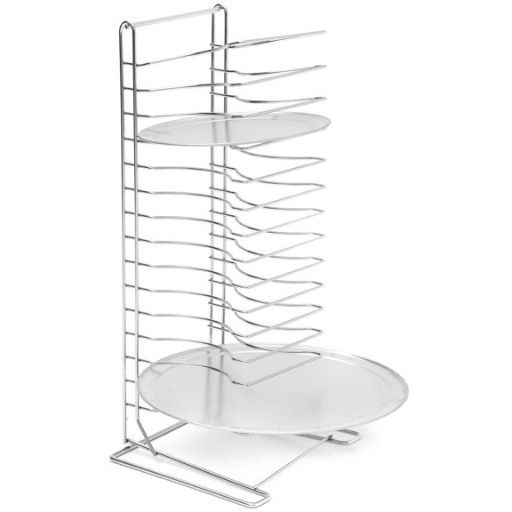American Metalcraft 19029 Chrome-Plated Steel Standard Pizza Rack, 15 Slots, Silver CA2