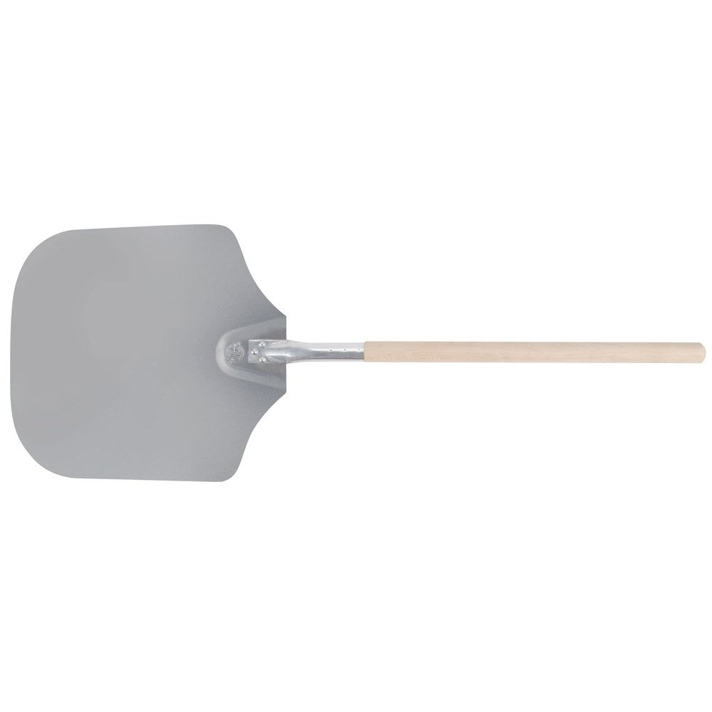 Large Silver Aluminum Pizza Peel with Wood Handle