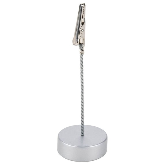 American Metalcraft ALMH4 Alligator Clip Card Holder w/ Aluminum Base