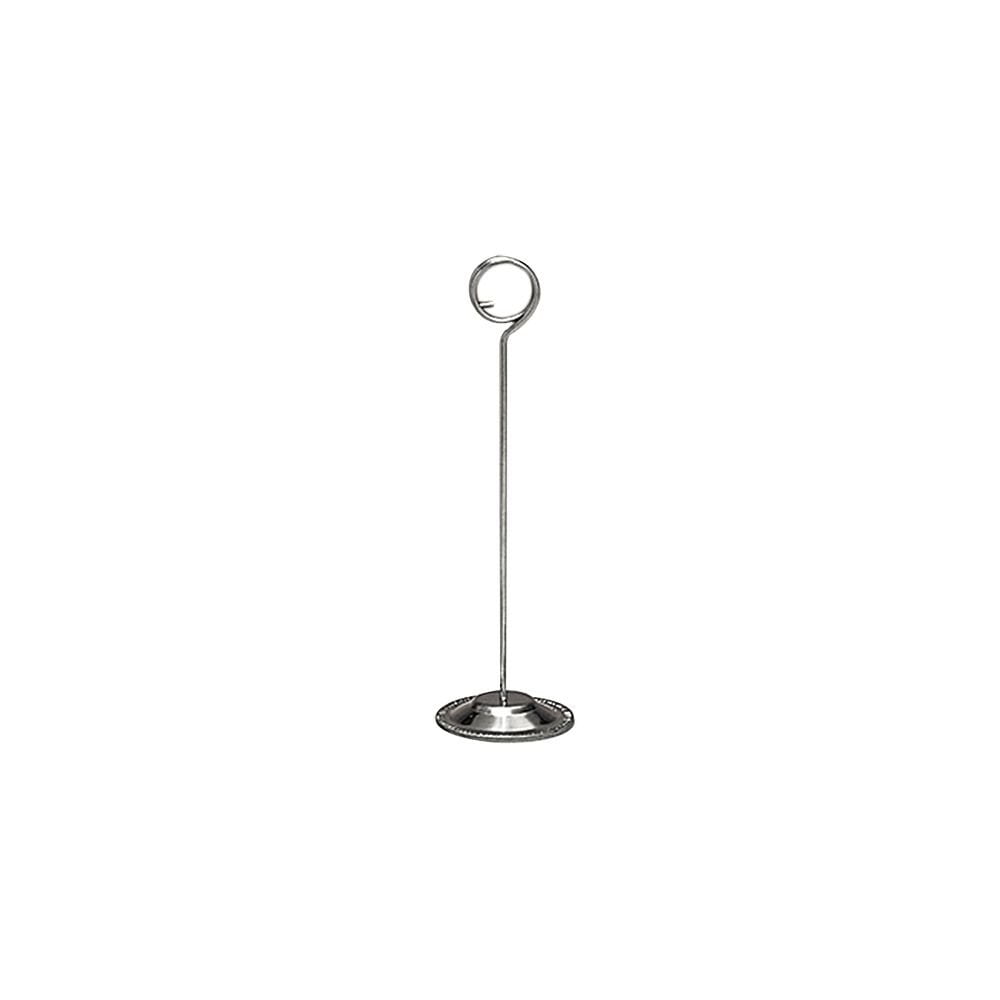 Silver Stainless Steel 8" Swirl Base Card Holder