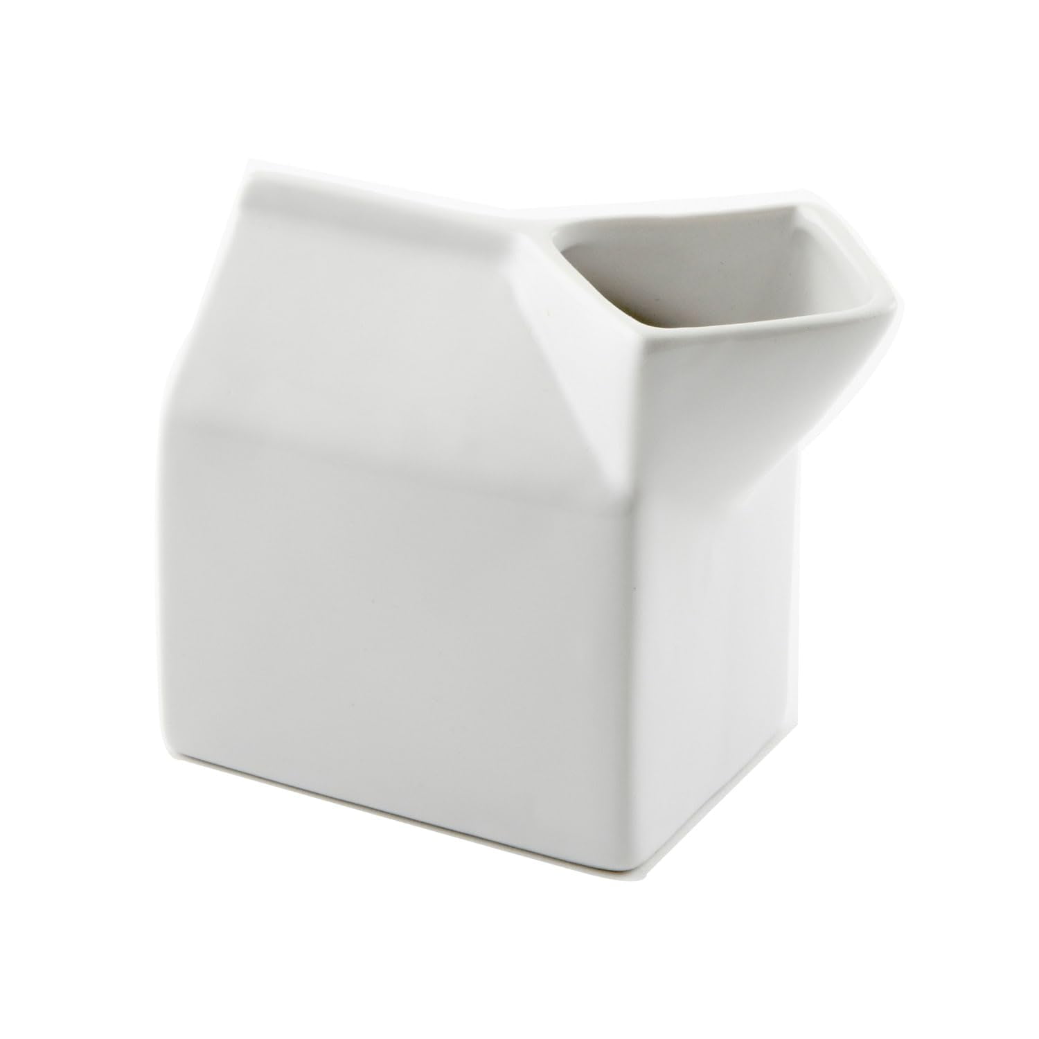 White Ceramic Milk Carton Creamer, 5 oz